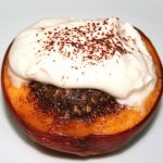 Italian Signature – Dessert – Baked Peaches Filled with Amaretti and Hazelnuts