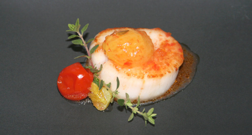 sea scallop burst tomatoes