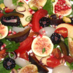 Fresh – Salads – Fresh Plum, Tomatoes, Figs, Pomegranate, Blackberries, Rambutan, Scallions, Pistachios – 4