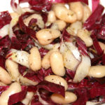 Warm Cannellini Beans with Red Radicchio Trevisano in Vinaigrette
