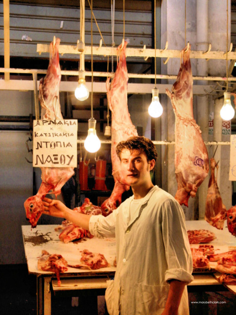 Athens Central Market: A Butcher