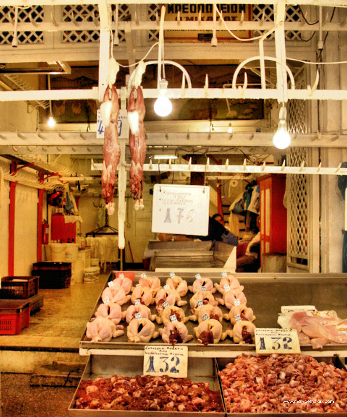 Athens Central Market: Chickens and Rabbits - 1170 pixels - 2